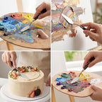 27Pcs Palette Knife with 6 Pcs Plastic Scrapers, 401 Stainless Steel Spatula - Image 5