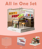 Hotpot Shop Miniature House Kit, Plastic DIY Dollhouse - Image 4