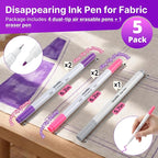 Avenuebool Fabric Markers for Sewing, Disappearing Ink Pen for Fabrics Sewing - Image 2