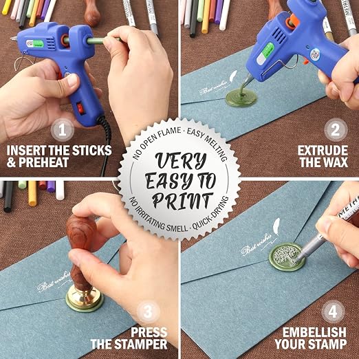 60pcs Wax Seal Sticks with Glue Gun Kit, Pearl White Sealing Wax Sticks - Image 7