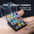 9 Rare Natural Gemstone Collection Gift Box-Peridot, Apatite & 7 Exquisite - Image 2