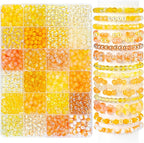 1200PCS 6mm Glass Beads for Bracelets, Round Glass Beads for Friendship by Sistenia