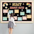 Boho Hippie Staff Shout Outs Bulletin Board Decorations Groovy Retro Staff - Image 4