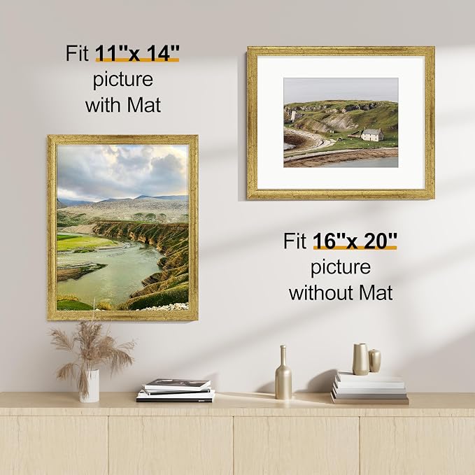 Vittanly 16x20 Poster Frames Set of 2, Ornate Vintage Photo Frame - Image 3