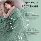 Knitted Weighted Blanket for Adult, No Beads Heavy Blanket 50” x 60'' 10lbs - Image 3
