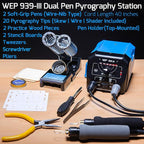 WEP 939-III Dual Pen Wood Burning Kit 34-in-1 - Image 4