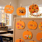 Ireer 48 Pcs Large Foam Pumpkin Cutouts 6 Inch Halloween Crafts Cutouts Fall - Image 6