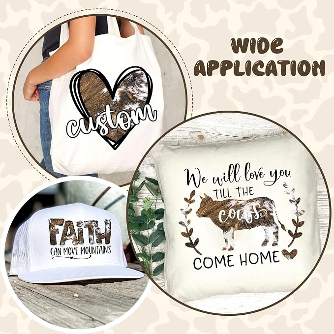 Tintnut Brown Cowhide Heat Transfer Vinyl, easy cut & weed, stretch washable - Image 5