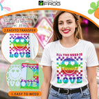 VINYL FROG Rainbow Holographic Heat Transfer Vinyl 12''x5ft Glitter HTV | - Image 4