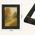 puthiac 4x6 Rustic Farmhouse Picture Frame, Swamp Black, 1 Pack | Distressed - Image 5