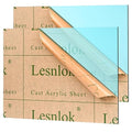 Lesnlok Cyan Acrylic Sheets 1/8 inch Thick 3mm 2 Pack 12 x 16 Clear Cyan by Lesnlok