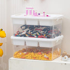 Citylife 17QT 4-Pack Plastic Craft Storage Box Buildable Lid Removable Tray | - Image 6