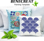 BENECREAT 12x12 Inch Art Deco Stencil - Image 8