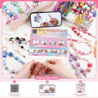 Wurosi 865 Pcs Bead Keychain Kit, DIY Bead Keychain Making Kit, Bag Charm Kit - Image 4