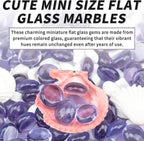 1 LB Purple Flat Glass Beads, 160-180PCS Small Glass Marbles, Mini Flat Round - Image 5