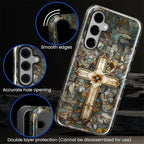 for Samsung Galaxy S25 Case, Christian Cross Stained Glass Pattern Glossy 2 in - Image 5