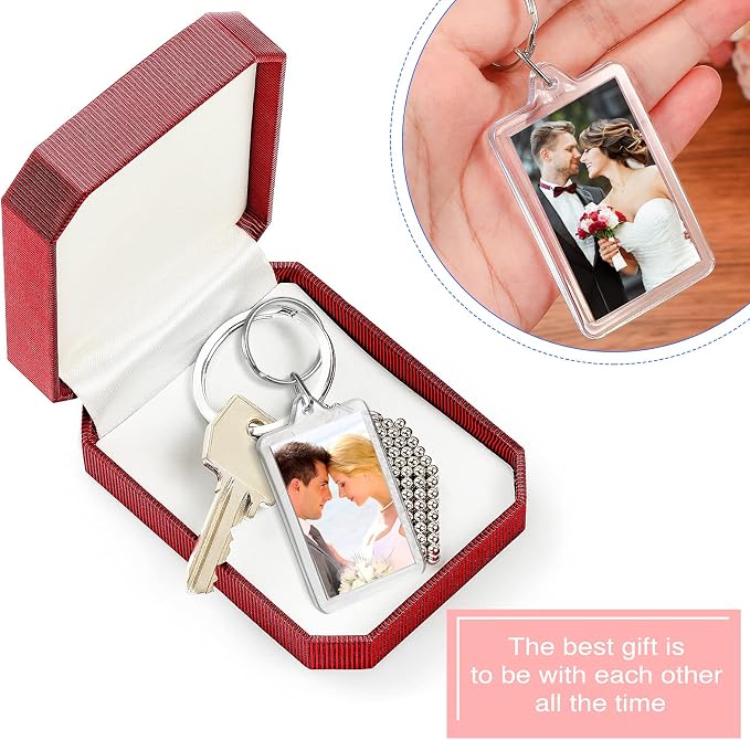 Yaomiao Acrylic Photo Frame Keychain Holder Photo Picture Insert Blank Keyring - Image 5
