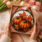 Pumpkin Maple Leaves Acrylic Suncatchers - Image 4