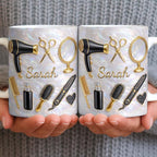 Hairapist With Hairstylist Mug Personalized Name, Hair Stylist Gift Idea - Image 6