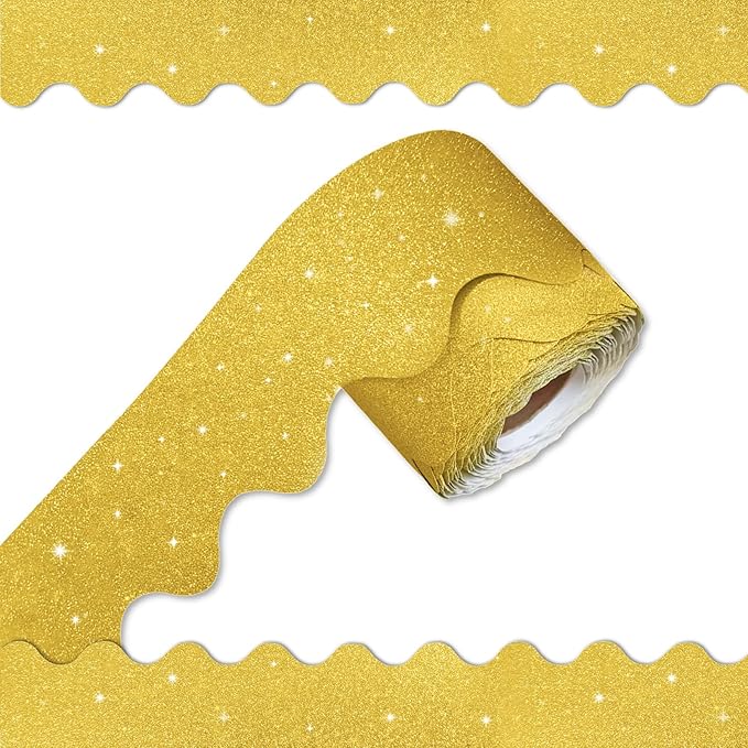 70Ft Shine Bulletin Board Borders，Scalloped Poster Boards Decorations Trim by Unknown