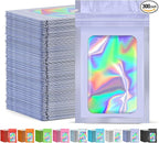 JETMORE 300 Pcs Mylar Bags, Smell Proof Bags Foil Pouch, Holographic Resealable by Jetmore