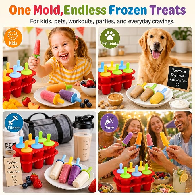 Stuffed Popsicle Mold, 2-in-1 Silicone Ice Pop Maker - Image 7