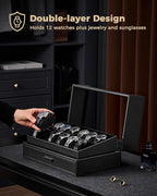 ProCase Watch Box for Men, 12 Slots Watch Display Holder - Image 3