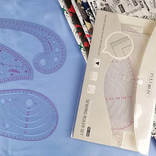 Fashion Clear Metric Sewing Ruler Set, French Curve Pattern Making Ruler Kit - Image 6