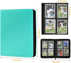 4 Pocket Ringless Side Loading Trading Card Binder, 160 Cards PU Fixed Page - Image 2