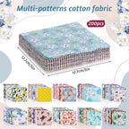 200 Pcs 5"x 5" Charm Packs for Quilting, Precut Multi-Color Printed Floral - Image 2