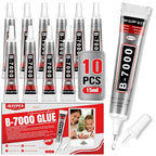 B-7000 Glue Clear with Precision Tip, 15ml 10 Pack Multi-Function Craft Adhesive by ALECPEA