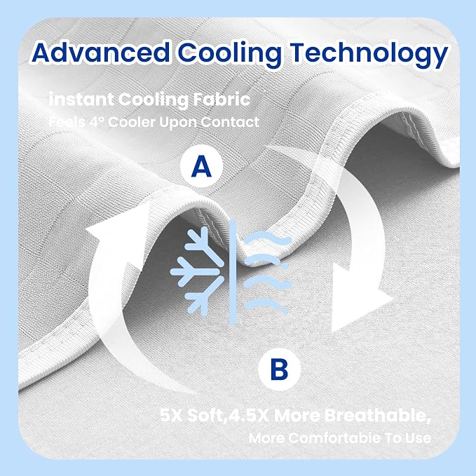 Topcee Cooling Blanket Full Size- 60"x90" Summer Cooling Throw Blanket - Image 5