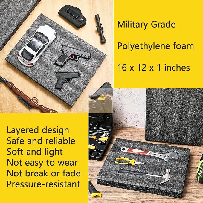 4Pack Customizable Polyethylene Foam Sheets 15.7"X 11.8"X1" Thick Foam Padding - Image 5