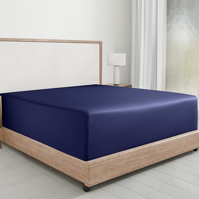 California Design Den Natural 100% Cotton Fitted Sheet Queen Size Only by CaliforniaDesignDen