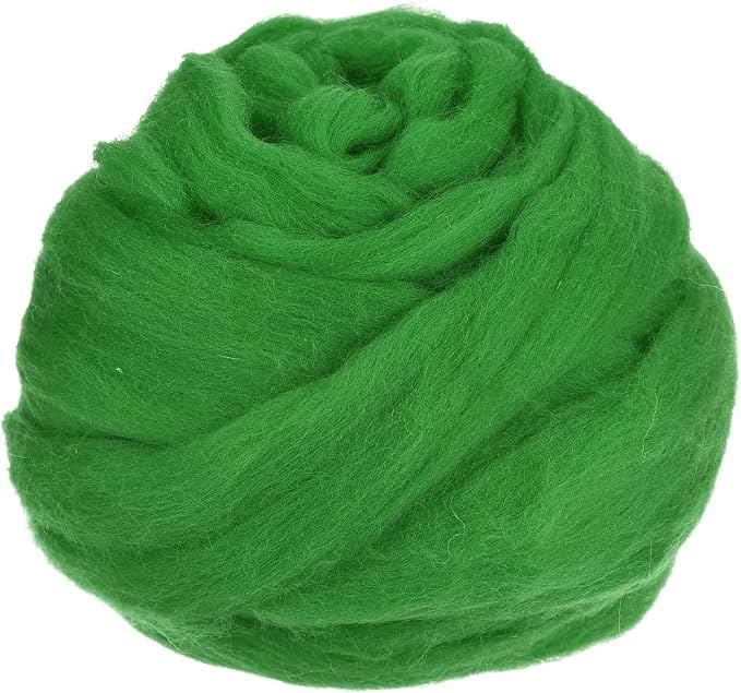 uxcell Needle Felting Wool, 8.5 Oz Nature Fibre Wool Yarn Roving by uxcell