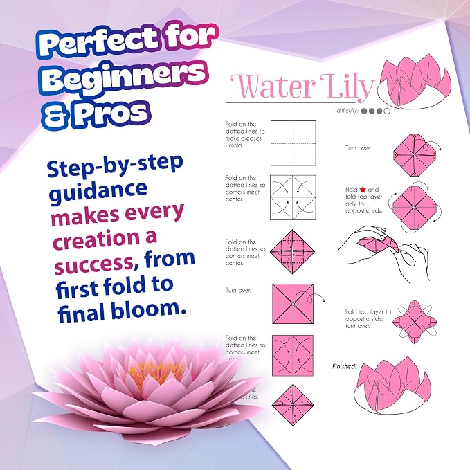 Pinwheel Crafts Flower Origami Kit - Image 5