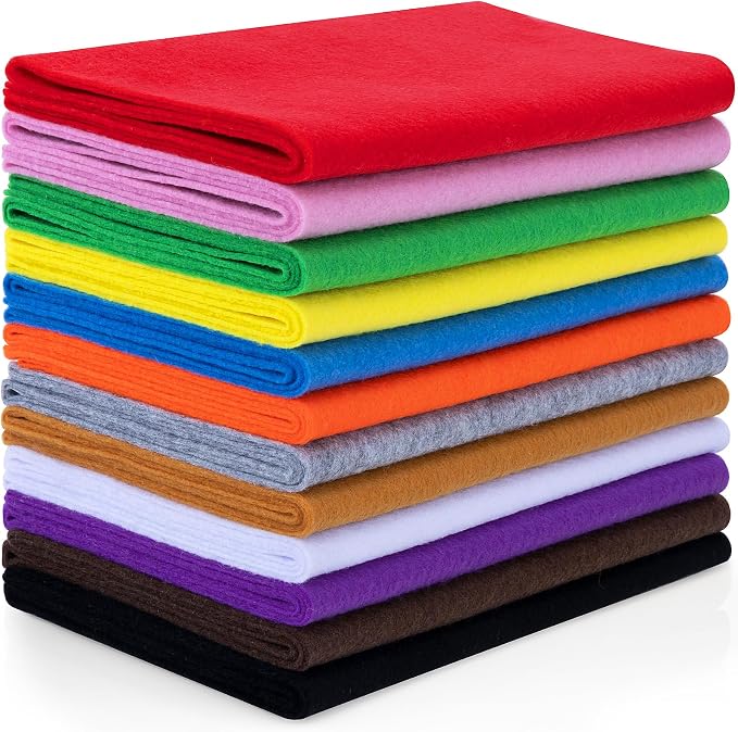 12 Rolls 8"x35" 1.4mm Thick Soft Felt Fabric Sheet 12 Assorted Classic Series - Image 8