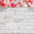Marspark 66 Pcs Small Stencils for Crafts Reusable 3 Inch Stencils for Painting by Marspark