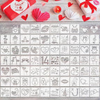 Marspark 66 Pcs Small Stencils for Crafts Reusable 3 Inch Stencils for Painting by Marspark