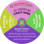 Mandala Crafts 8 Gauge Silver Tone Combo Anodized Aluminum Craft Wire | 120 FT - Image 3