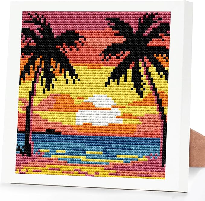 Tiwabb Beach Scenery Cross Stitch Kits by DIYHomeDecor