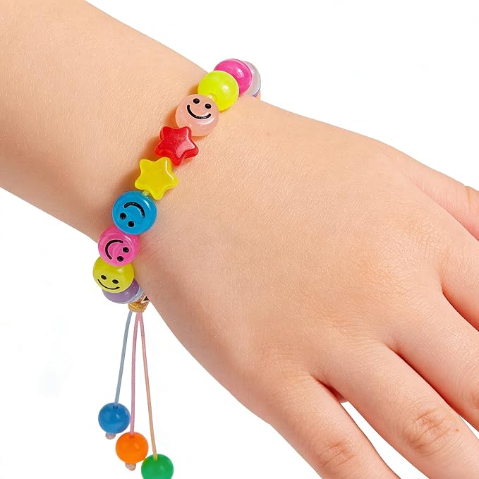 800pcs Pony Beads, Kandi Beads for Bracelets Making Kit, Hair Braids Crafts - Image 4