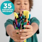 Horizon Group USA Paint Brushes -35 All Purpose Paint Brushes Value Pack – - Image 2
