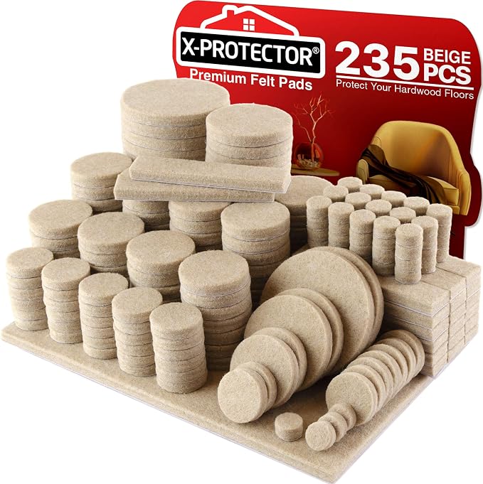 Felt Furniture Pads X-PROTECTOR 235 PCS Premium Furniture Pads by X-Protector