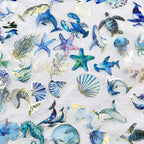 50Pcs Marine Animal Stickers Gold Sea Life Stickers by Unknown