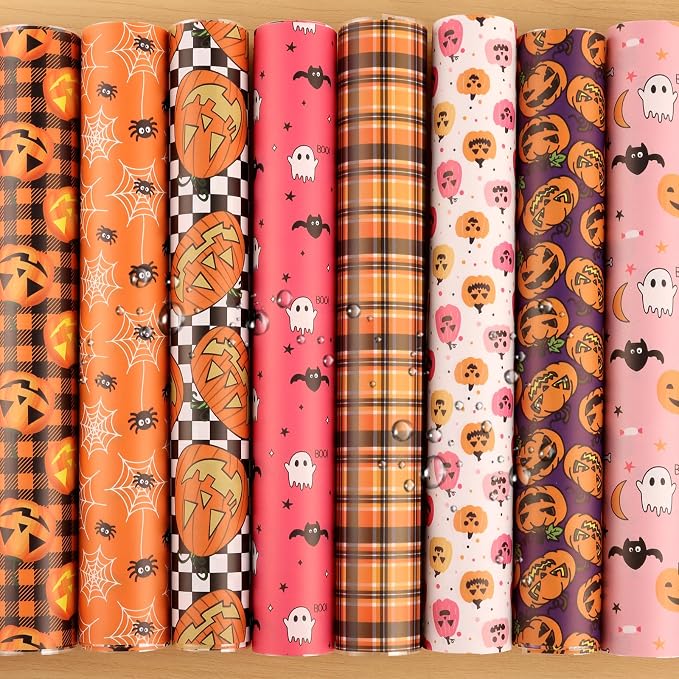 HTVSTD Halloween Permanent Adhesive Vinyl, 10 Sheets of 12x10 inches Pink - Image 5