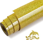 Gold Glitter HTV Heat Transfer Vinyl by WRTUUED