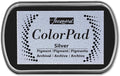 Jacquard ColorPad Archival Pigment Ink Stamp Pads- Metallic Silver by Jacquard