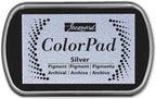 Jacquard ColorPad Archival Pigment Ink Stamp Pads- Metallic Silver by Jacquard