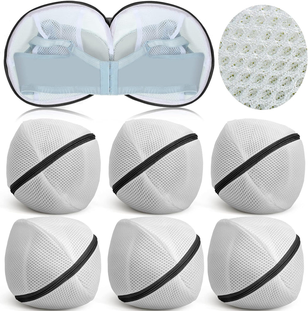 Shappy 6 Pieces Bra Washing Bag for Laundry Mesh Wash Lingerie Underwear Brassiere Washing Bags with Zipper for Women Laundry Storage(7.87 Inch,Black)